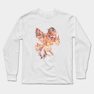Phoenix bird reborn from the ashes Long Sleeve T-Shirt